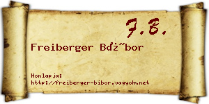 Freiberger Bíbor névjegykártya